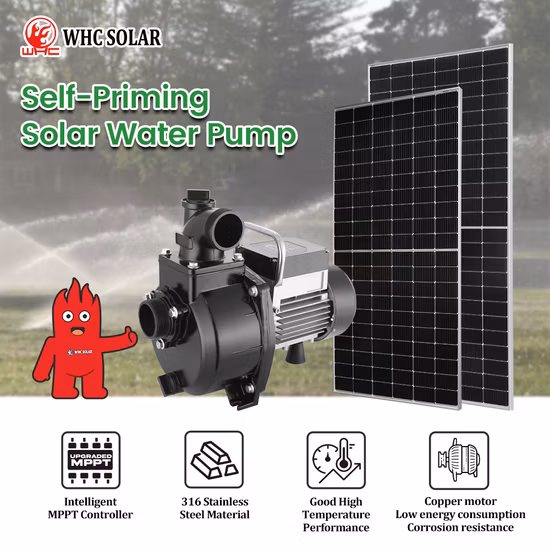 Zri Solar Powered Water Pump, Solar Surface Water Pump, High Pressure Centrifugal Pump for Irrigation with DC MPPT Controller