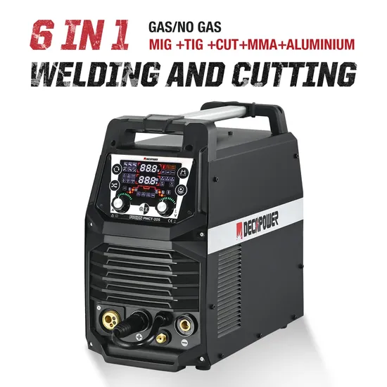 Decapower 6 in 1multi Welder IGBT Inverter MIG Pulse /MIG Mag/ Hf TIG /Cut/ MMA Welding Machine 